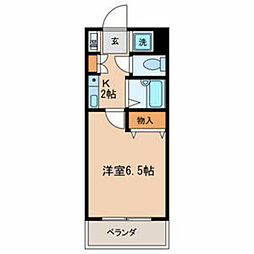 セントラルパークハイツ 1Kの間取図画像