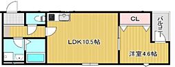 Villa Avenir 1LDKの間取図画像
