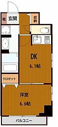 パルス小岩アネスタージュ 1DKの間取図画像
