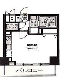 パインコート梅屋敷 ワンルームの間取図画像