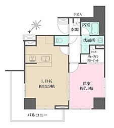 CrestHill文京千石 1LDKの間取図画像