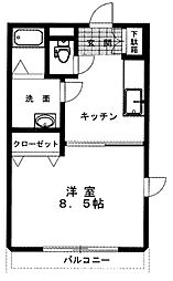 Azalea柴又 1Kの間取図画像
