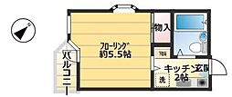 クリエイティブ久米川 1Kの間取図画像