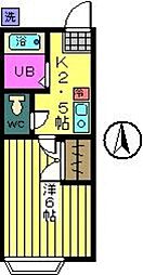 ハイツオーキッド 1階1Kの間取り