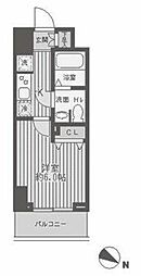 レジディア蒲田 9階1Kの間取り