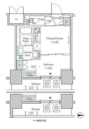 ワンルーフレジデンス板橋大山 9階1DKの間取り