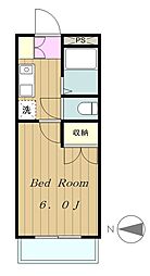 メゾンＭＫ 2階1Kの間取り