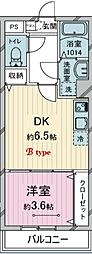 TEA TERRACE TOKOROZAWA 1DKの間取図画像
