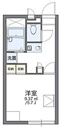 レオパレスComo 1Kの間取図画像