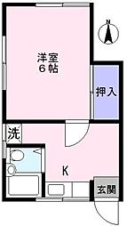 パールハイツ 1階1Kの間取り
