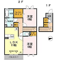 Excellent 2LDKの間取図画像