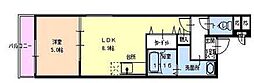 フジパレス池田南3番館 1LDKの間取図画像