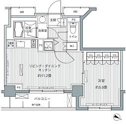 ヒューリックレジデンス茗荷谷 1LDKの間取図画像