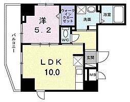 プレシャス2 1LDKの間取図画像
