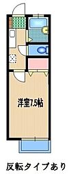 ローズパレス小林1 1Kの間取図画像