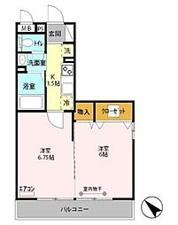 ソレイユA 2Kの間取図画像