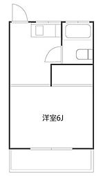 第一落合荘 1階1Kの間取り