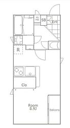 CS　GARDEN　IKEBUKURO 3階ワンルームの間取り