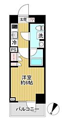 ベルグレード川崎AZ 1Kの間取図画像