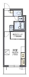 レオパレスパルコートF 1Kの間取図画像