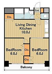 アールメゾン 2LDKの間取図画像