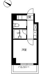 スカイコート日本橋人形町2 1Kの間取図画像