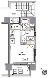 ガーデニア赤坂 ワンルームの間取図画像