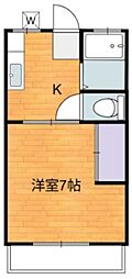 グリーンハイツ 1Kの間取図画像
