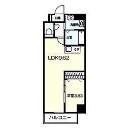リアライズ宿院 1LDKの間取図画像
