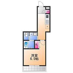 エルグランド津久野 1階1Kの間取り