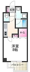 エムエスビル 1Kの間取図画像