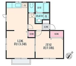ルナ・クレシエンテ 2階1LDKの間取り