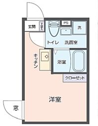 アーク東四つ木 3階ワンルームの間取り