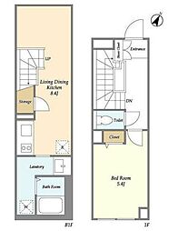 ザレジデンス三軒茶屋 1LDKの間取図画像