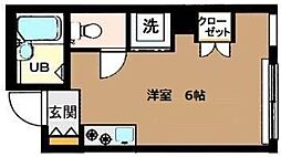 ダイヤモンドレジデンス仲御徒町 1階ワンルームの間取り