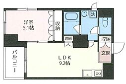 エスティメゾン板橋C6 1LDKの間取図画像