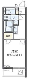 クレイノLITTLE WING 3階1Kの間取り