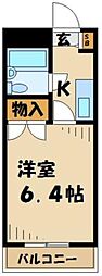 ロイヤルハイツ堀之内 1Kの間取図画像