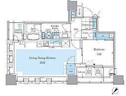 パークアクシス月島マチュアスタイル 7階1LDKの間取り