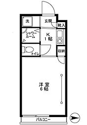 ハイムシエイ 1階1Kの間取り