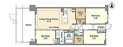 ドゥーエ町屋2 3LDKの間取図画像