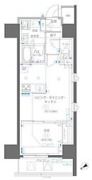 アルファレジデンシア南千住 8階1LDKの間取り