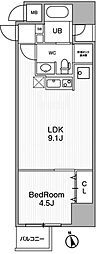 URBANFLATSIkebukuroPremium 1LDKの間取図画像