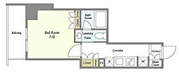 BPRレジデンス御嶽山 1Kの間取図画像