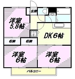 間取図画像 3DK