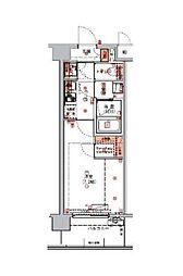 ハーモニーレジデンス東京アーバンスクエア#002 5階1Kの間取り