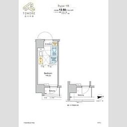 TOMORE品川中延 6階ワンルームの間取り