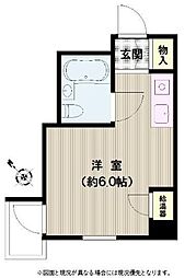 すいーとぴあ本郷 ワンルームの間取図画像