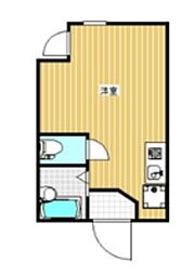 グランヴィル上落合 1階ワンルームの間取り