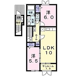 T&A南3 2LDKの間取図画像